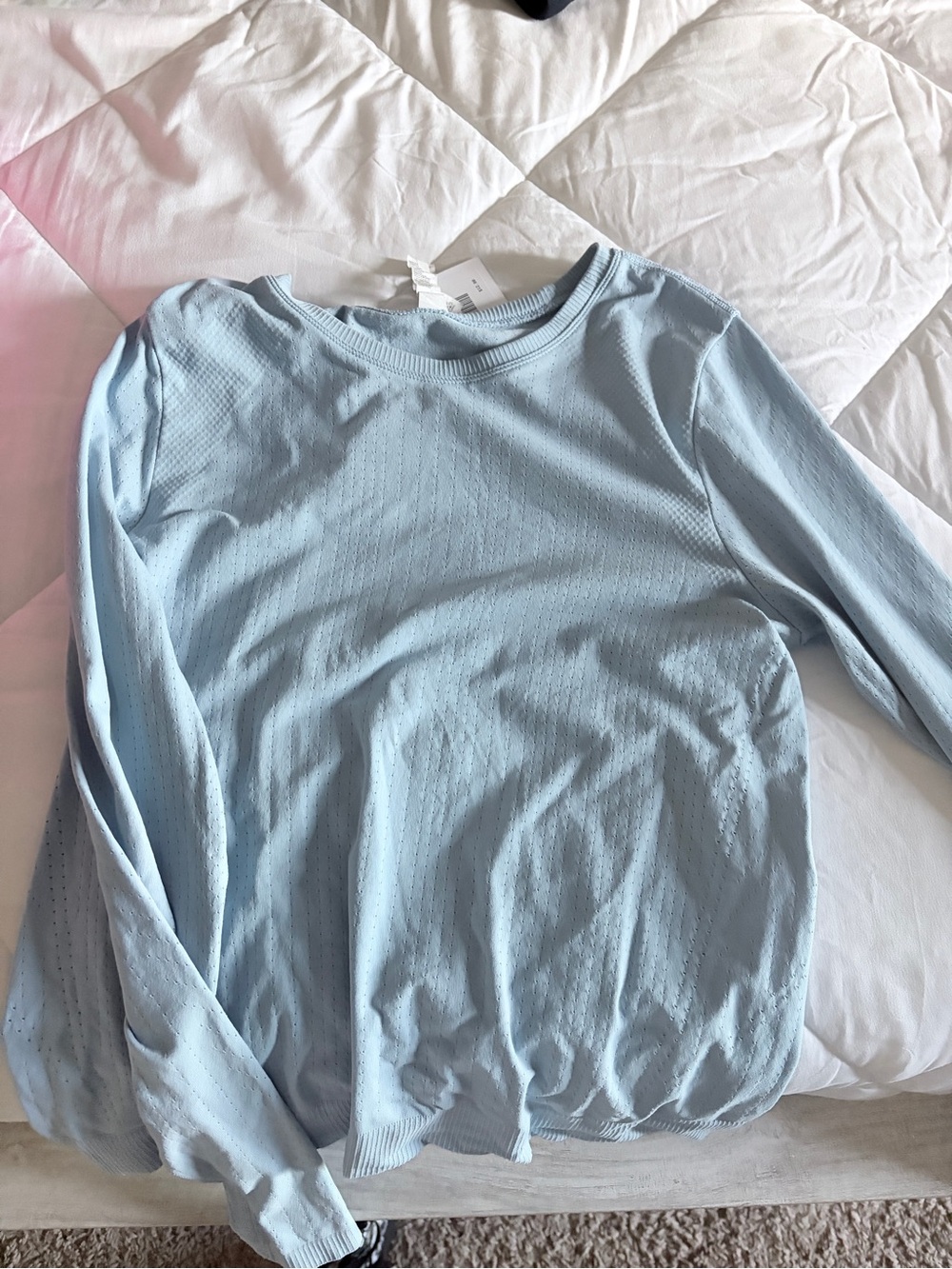 Athleta Light Blue Long Sleeve Tee
